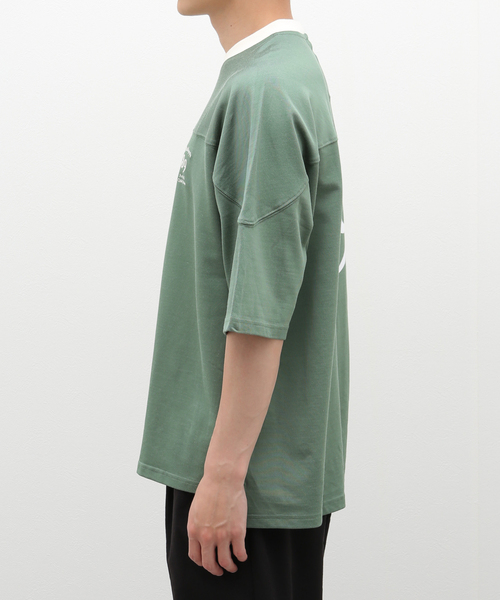 B.C STOCK(ベーセーストック)の「R/CフットボールTシャツ(Tシャツ/カットソー・メンズ・ボルドー/グリーン/ホワイト・LARGE/MEDIUM)」の10枚目の写真