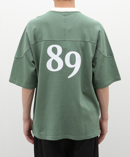 B.C STOCK(ベーセーストック)の「R/CフットボールTシャツ(Tシャツ/カットソー・メンズ・ボルドー/グリーン/ホワイト・LARGE/MEDIUM)」の11枚目の写真