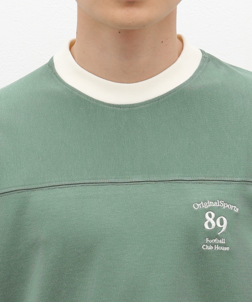 B.C STOCK(ベーセーストック)の「R/CフットボールTシャツ(Tシャツ/カットソー・メンズ・ボルドー/グリーン/ホワイト・LARGE/MEDIUM)」の12枚目の写真