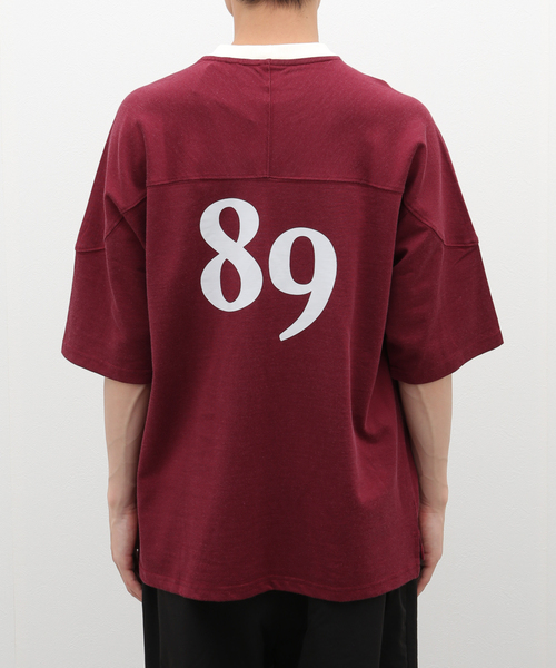 B.C STOCK(ベーセーストック)の「R/CフットボールTシャツ(Tシャツ/カットソー・メンズ・ボルドー/グリーン/ホワイト・LARGE/MEDIUM)」の21枚目の写真