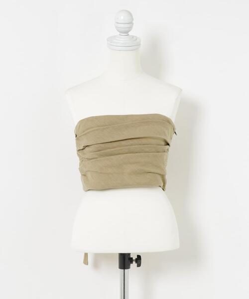 LAATO(ラート)の「belt bare top(Tシャツ/カットソー・レディース・ブラウン/ライトブラウン・FREE)」の3枚目の写真