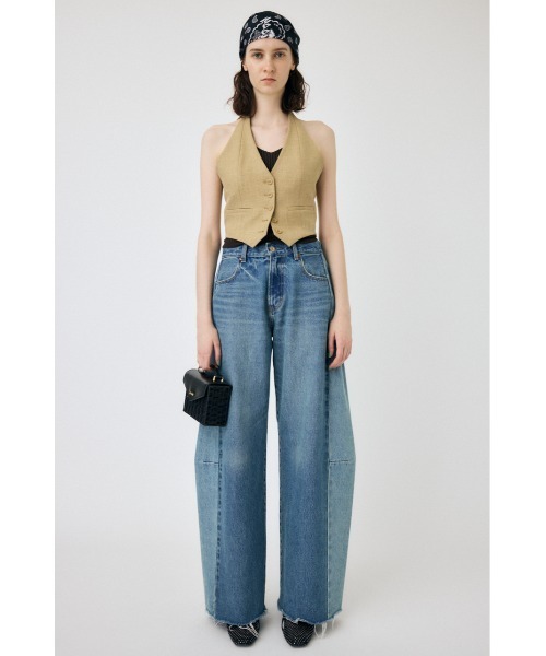 MOUSSY（マウジー）の「HALTER NECK SUMMER ベスト（ベスト・レディース・ライトグレー/ダークネイビー/ライトベージュ・1/2）」の14枚目の写真