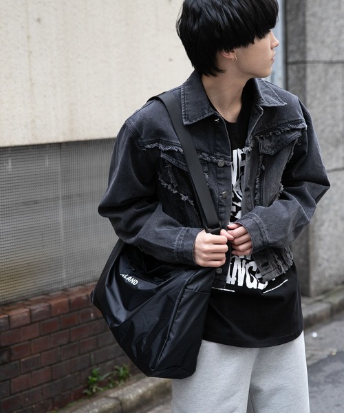 ALAND（エーランド）の「【UNISEX】ALAND／ナイロンショルダーBAG（折りたたみ可能）（ショルダーバッグ・レディース・ライトグリーン/ネイビー/ブラック・FREE）」の8枚目の写真