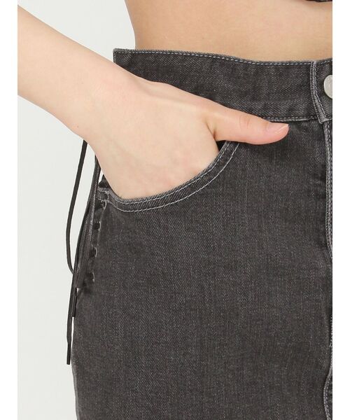 EATME（イートミー）の「レースアップデニムスカート（セットアップ可能）（デニムスカート・レディース・ライトブルー/ブラック/ブルー・SMALL/MEDIUM）」の12枚目の写真