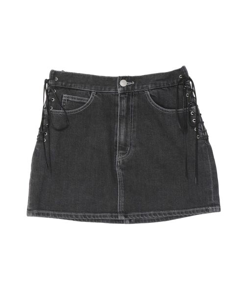 EATME（イートミー）の「レースアップデニムスカート（セットアップ可能）（デニムスカート・レディース・ライトブルー/ブラック/ブルー・SMALL/MEDIUM）」の11枚目の写真