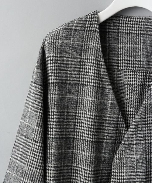 HARE（ハレ）の「ノーカラーガウンコート(HARE)（その他アウター・レディース・グレー/ベージュ/ブラック・FREE）」の6枚目の写真