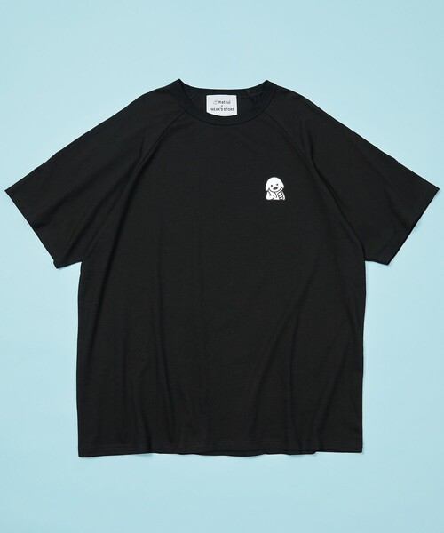 FREAK'S STORE(フリークスストア)の「matsui×FREAK'S STORE/マツイ×フリークスストア 別注「つかまえた」ワンポイント クルーネック半袖ラグランTシャツ(Tシャツ/カットソー・メンズ・グレー/ブラック/ホワイト・X-LARGE/LARGE/MEDIUM)」の4枚目の写真