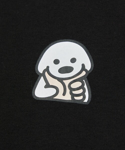 FREAK'S STORE(フリークスストア)の「matsui×FREAK'S STORE/マツイ×フリークスストア 別注「つかまえた」ワンポイント クルーネック半袖ラグランTシャツ(Tシャツ/カットソー・メンズ・グレー/ブラック/ホワイト・X-LARGE/LARGE/MEDIUM)」の7枚目の写真