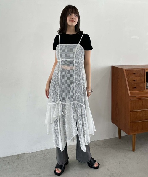 archives（アルシーヴ）の「イレヘムレースキャミワンピース（ワンピース・レディース・オフホワイト/ブラック・MEDIUM）」の7枚目の写真