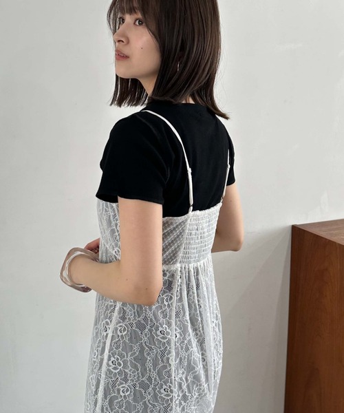 archives（アルシーヴ）の「イレヘムレースキャミワンピース（ワンピース・レディース・オフホワイト/ブラック・MEDIUM）」の9枚目の写真