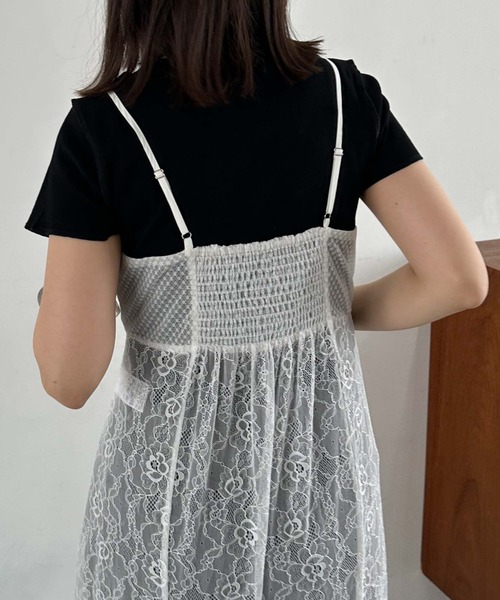 archives（アルシーヴ）の「イレヘムレースキャミワンピース（ワンピース・レディース・オフホワイト/ブラック・MEDIUM）」の10枚目の写真