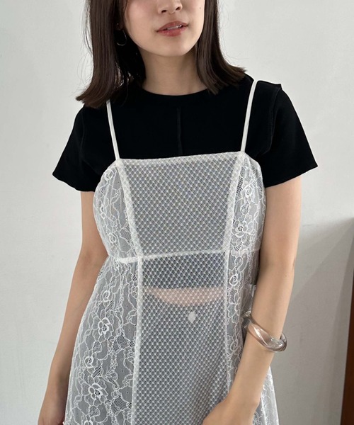 archives（アルシーヴ）の「イレヘムレースキャミワンピース（ワンピース・レディース・オフホワイト/ブラック・MEDIUM）」の11枚目の写真