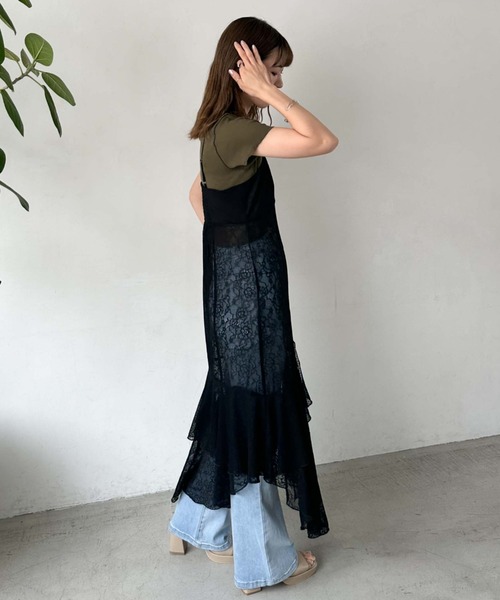 archives（アルシーヴ）の「イレヘムレースキャミワンピース（ワンピース・レディース・オフホワイト/ブラック・MEDIUM）」の14枚目の写真