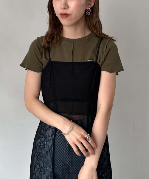 archives（アルシーヴ）の「イレヘムレースキャミワンピース（ワンピース・レディース・オフホワイト/ブラック・MEDIUM）」の19枚目の写真