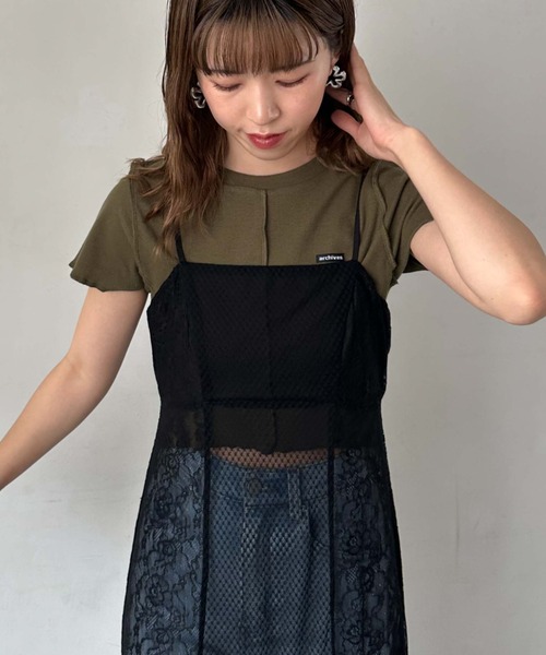 archives（アルシーヴ）の「イレヘムレースキャミワンピース（ワンピース・レディース・オフホワイト/ブラック・MEDIUM）」の20枚目の写真