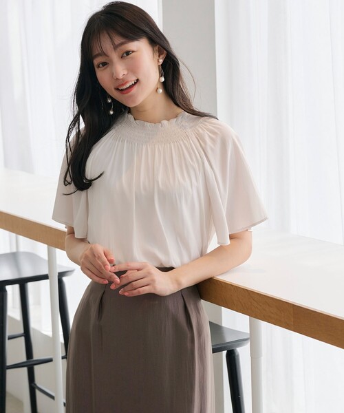 ANY SIS(エニィスィス)の「【洗える】カッセンシャーリング ブラウス(シャツ/ブラウス・レディース・アイボリー系/ネイビー系/ライトイエロー系・0)」の2枚目の写真