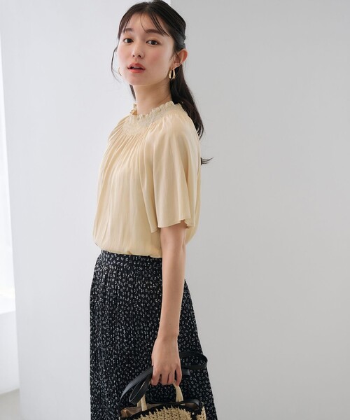 ANY SIS(エニィスィス)の「【洗える】カッセンシャーリング ブラウス(シャツ/ブラウス・レディース・アイボリー系/ネイビー系/ライトイエロー系・0)」の7枚目の写真