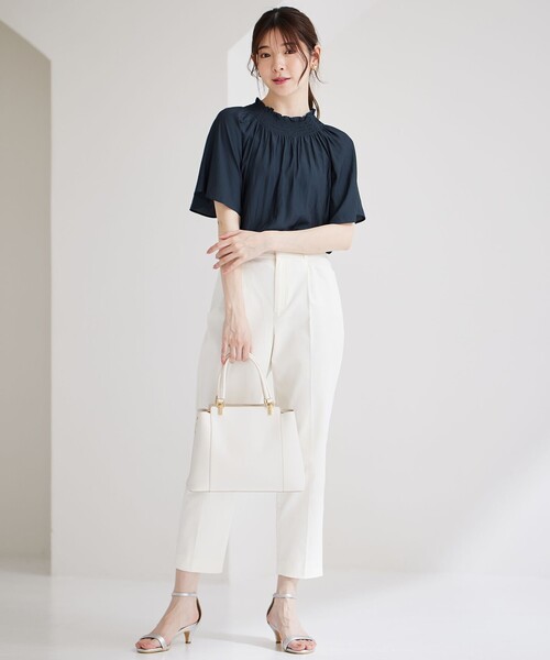 ANY SIS(エニィスィス)の「【洗える】カッセンシャーリング ブラウス(シャツ/ブラウス・レディース・アイボリー系/ネイビー系/ライトイエロー系・0)」の8枚目の写真