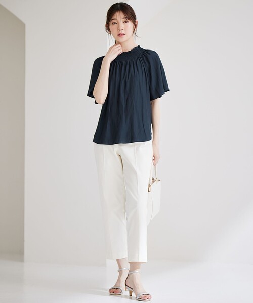 ANY SIS(エニィスィス)の「【洗える】カッセンシャーリング ブラウス(シャツ/ブラウス・レディース・アイボリー系/ネイビー系/ライトイエロー系・0)」の9枚目の写真