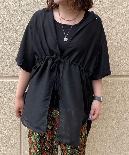 LEPSIM（レプシィム）の「2P2WAYデザイン5分袖ブラウス【2点セット】　116422（シャツ/ブラウス・レディース・オレンジ/ブラック/ベージュ/オフホワイト・FREE）」の20枚目の写真