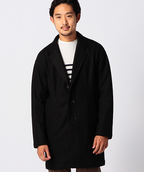 BEAMS（ビームス）の「BEAMS / 縮絨 チェスターコート（チェスターコート・メンズ・ブラック/ブラック系その他・LARGE/SMALL/MEDIUM）」の6枚目の写真