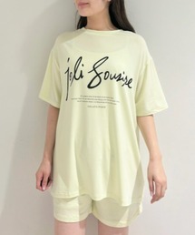 新品タグgelato pique COOLレーヨンロゴBIGTシャツ &パンツ gelato pique（ジェラートピケ）の「COOLレーヨンロゴBIGTシャツ