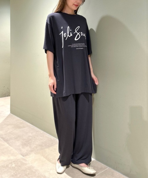 gelato pique（ジェラートピケ）の「COOLレーヨンロゴBIGTシャツ