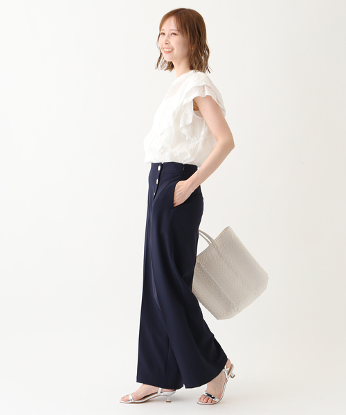 SLOBE IENA(スローブイエナ)の「LETRA/レトラ メルカドバッグS 6107720505/61724614(ショルダーバッグ・レディース・ホワイト/オレンジ・FREE)」の3枚目の写真