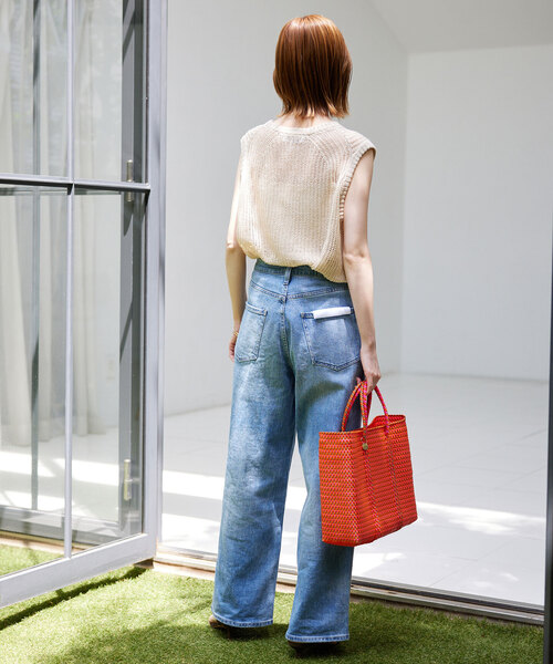 SLOBE IENA(スローブイエナ)の「LETRA/レトラ メルカドバッグS 6107720505/61724614(ショルダーバッグ・レディース・ホワイト/オレンジ・FREE)」の19枚目の写真