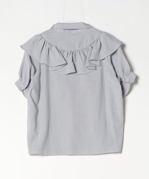 ASTORIA ODIER（アストリアオディール）の「ストライプボウタイフリルブラウス（シャツ/ブラウス・レディース・ブルー/ブラック・MEDIUM）」の3枚目の写真
