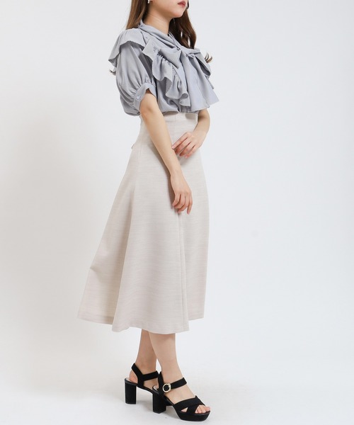 ASTORIA ODIER（アストリアオディール）の「ストライプボウタイフリルブラウス（シャツ/ブラウス・レディース・ブルー/ブラック・MEDIUM）」の12枚目の写真