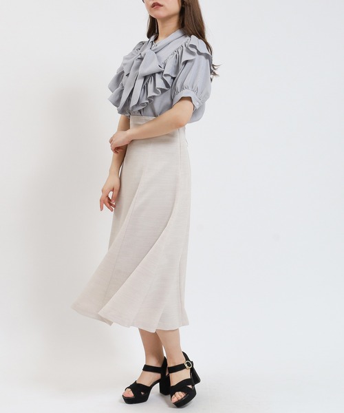 ASTORIA ODIER（アストリアオディール）の「ストライプボウタイフリルブラウス（シャツ/ブラウス・レディース・ブルー/ブラック・MEDIUM）」の14枚目の写真