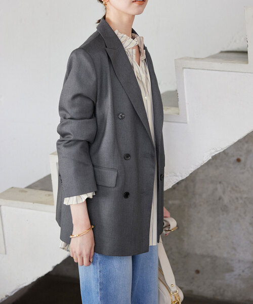 セール】TRダブルブレストジャケット（テーラードジャケット）｜SLOBE  