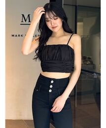 GYDA | ギャザーショートブラウス(キャミソール)