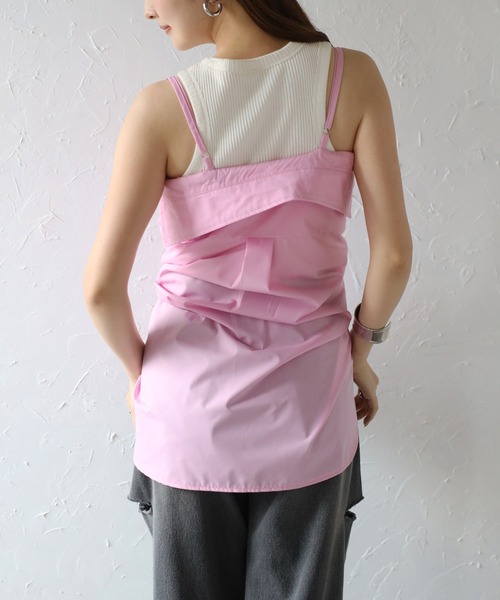 USA製　ピンク　ビスチェ　キャミソール　古着　一点もの　ヴィンテージ USA製 ピンク 装飾 ビスチェ キャミソール 古着 一点もの ヴィンテージ