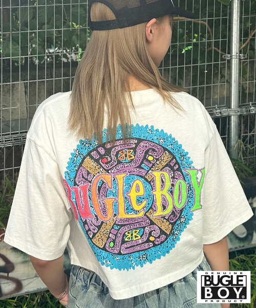 CIAOPANIC(チャオパニック)の「【BUGLE BOY/ビューグル ボーイ】古着ライクショート丈Tシャツ(Tシャツ/カットソー・レディース・ホワイト/オレンジ・FREE)」の8枚目の写真