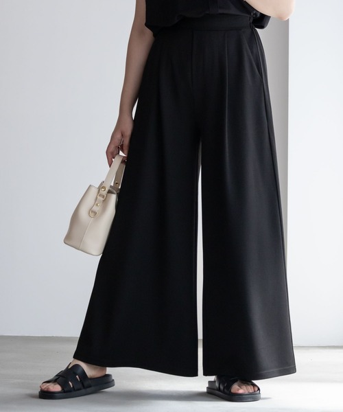 NAVY(ネイビー)の「NAVY ジョーゼットワイドパンツ(その他パンツ・レディース・グリーン/ネイビー/ブラック・M/L)」の9枚目の写真