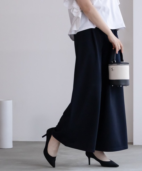 NAVY(ネイビー)の「NAVY ジョーゼットワイドパンツ(その他パンツ・レディース・グリーン/ネイビー/ブラック・M/L)」の13枚目の写真
