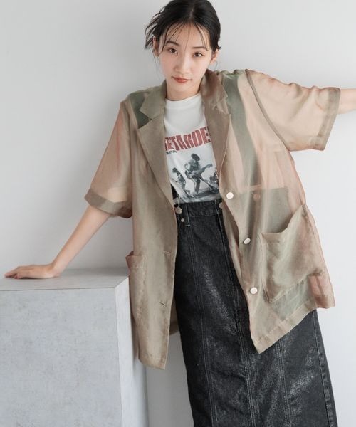 LOWRYS FARM（ローリーズファーム）の「シアーシャツジャケットSS