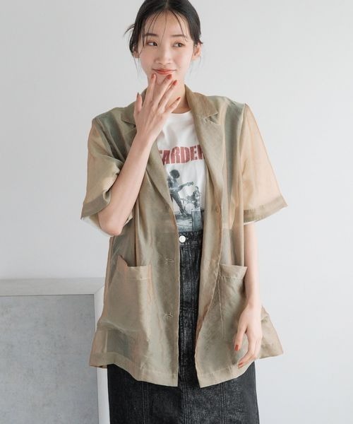 LOWRYS FARM（ローリーズファーム）の「シアーシャツジャケットSS