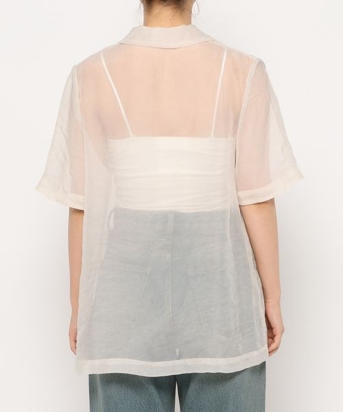 LOWRYS FARM（ローリーズファーム）の「シアーシャツジャケットＳＳ　 133172（シャツ/ブラウス・レディース・アイボリー/ブラウン/ブルー・FREE）」の18枚目の写真
