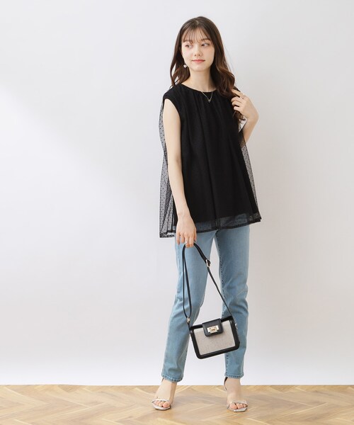 couture brooch（クチュールブローチ）の「◆【インしないでキマる】フロッキードットチュニック（チュニック・レディース・グレー系/ブラック系/キャメル・36/38/42）」の17枚目の写真