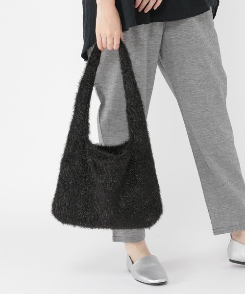 studio CLIP(スタディオクリップ)の「キラキラニットトートバッグ(トートバッグ・レディース・ブラック/その他2・FREE)」の2枚目の写真