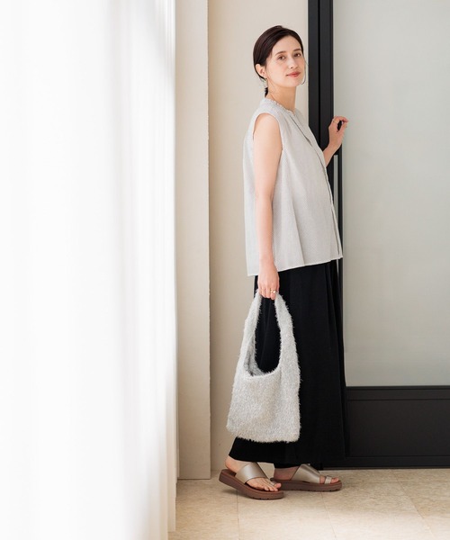 studio CLIP(スタディオクリップ)の「キラキラニットトートバッグ(トートバッグ・レディース・ブラック/その他2・FREE)」の5枚目の写真