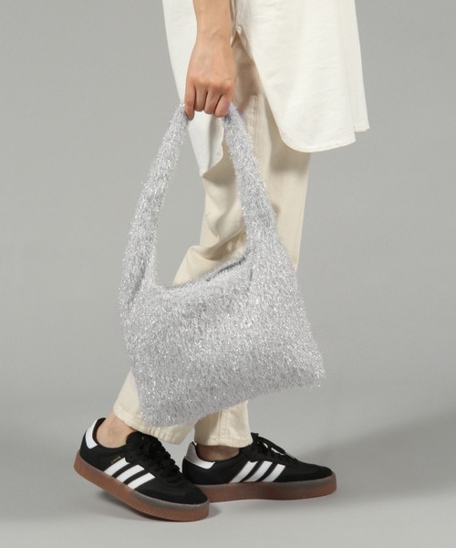 studio CLIP(スタディオクリップ)の「キラキラニットトートバッグ(トートバッグ・レディース・ブラック/その他2・FREE)」の7枚目の写真
