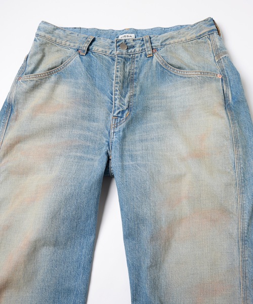 Jieda(ジエダ)の「USED 3D WORK DENIM(デニムパンツ・メンズ・ブラック/インディゴブルー・1/2)」の14枚目の写真