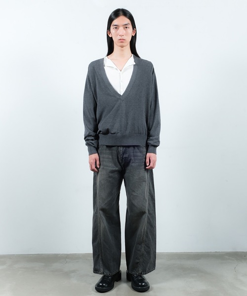 Jieda（ジエダ）の「USED 3D WORK DENIM (NEW WASH)（デニムパンツ・メンズ・ブラック/インディゴブルー・1/2）」の5枚目の写真