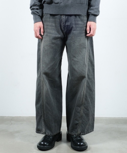 Jieda（ジエダ）の「USED 3D WORK DENIM (NEW WASH)（デニムパンツ・メンズ・ブラック/インディゴブルー・1/2）」の6枚目の写真