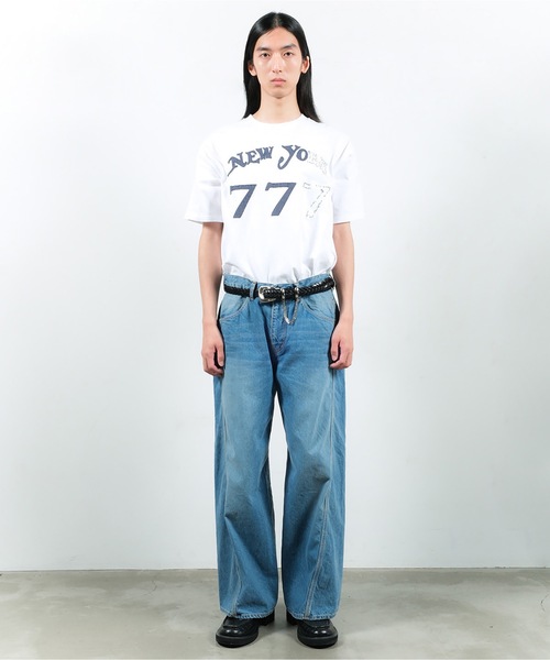 Jieda（ジエダ）の「USED 3D WORK DENIM (NEW WASH)（デニムパンツ・メンズ・ブラック/インディゴブルー・1/2）」の10枚目の写真