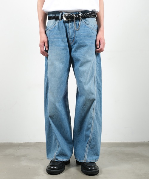 Jieda（ジエダ）の「USED 3D WORK DENIM (NEW WASH)（デニムパンツ・メンズ・ブラック/インディゴブルー・1/2）」の11枚目の写真